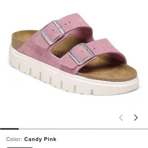 Papillio by Birkenstock Arizona Chunky
Suede Leather Candy Pink Sandals